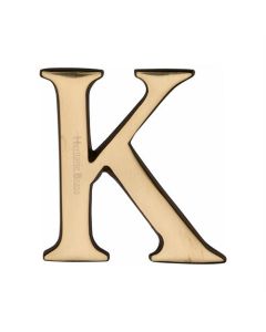 Heritage Brass C1565 2 K-PB Alphabet K Pin Fix 51mm (2) Polished Brass Finish