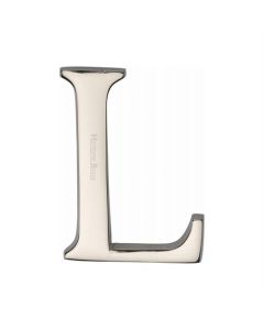 Heritage Brass C1565 2 L-PNF Alphabet L Pin Fix 51mm (2) Polished Nickel Finish