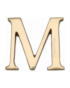 Heritage Brass C1565 2 M-PB Alphabet M Pin Fix 51mm (2) Polished Brass Finish