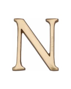 Heritage Brass C1565 2 N-PB Alphabet N Pin Fix 51mm (2) Polished Brass Finish