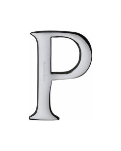 Heritage Brass C1565 2 P-PC Alphabet P Pin Fix 51mm (2) Polished Chrome Finish