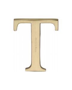 Heritage Brass C1565 2 T-PB Alphabet T Pin Fix 51mm (2) Polished Brass Finish
