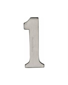 Heritage Brass C1568 1-SN Numeral 1 Self Adhesive 51mm (2) Satin Nickel finish