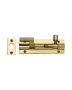Heritage Brass C1592 4-PB Door Bolt Necked 4 x 1.25 Polished Brass finish