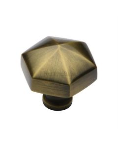 Heritage Brass C2238-AT Cabinet Knob Hexagon Design 32mm Antique finish