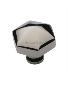 Heritage Brass C2238-PNF Cabinet Knob Hexagon Design 32mm Polished Nickel finish