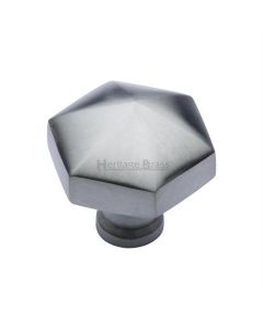 Heritage Brass C2238-SC Cabinet Knob Hexagon Design 32mm Satin Chrome finish