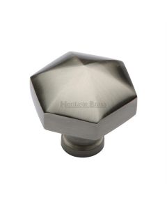 Heritage Brass C2238-SN Cabinet Knob Hexagon Design 32mm Satin Nickel finish