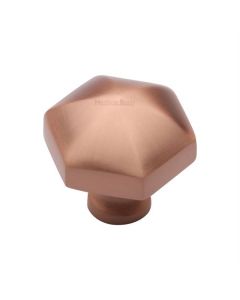 Heritage Brass C2238-SRG Cabinet Knob Hexagon Design 32mm Satin Rose Gold finish
