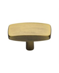 Heritage Brass C3384 41-AT Cabinet Knob Rectangular Design 41mm Antique Brass finish