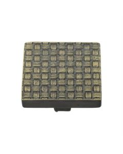 Heritage Brass C3631 38-AB Cabinet Knob Square Weave Design 38mm Aged Brass finish