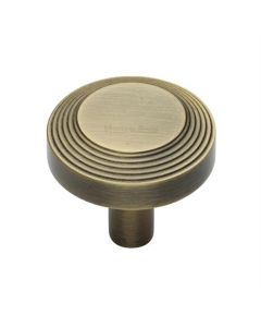 Heritage Brass C3956 32-AT Cabinet Knob Ridge Design 32mm Antique Brass finish