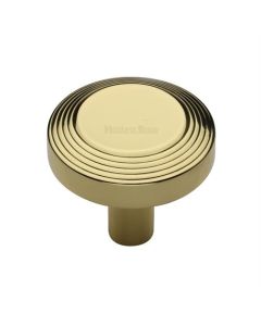 Heritage Brass C3956 32-PB Cabinet Knob Ridge Design 32mm Polished Brass finish