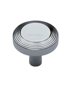 Heritage Brass C3956 32-PC Cabinet Knob Ridge Design 32mm Polished Chrome finish