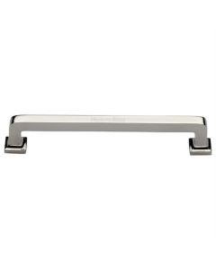 Heritage Brass C3964 254-PNF Cabinet Pull Square Vintage Design 254mm CTC Polished Nickel Finish
