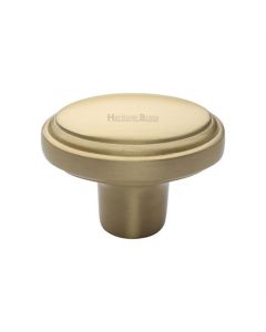 Heritage Brass C3975-SB Cabinet Knob Stepped Oval Design 41mm Satin Brass finish