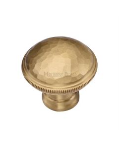 Heritage Brass C4545-SB Cabinet Knob Hand Beaten Design 32mm Satin Brass finish