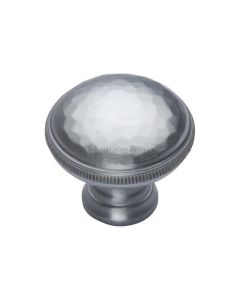 Heritage Brass C4545-SC Cabinet Knob Hand Beaten Design 32mm Satin Chrome finish