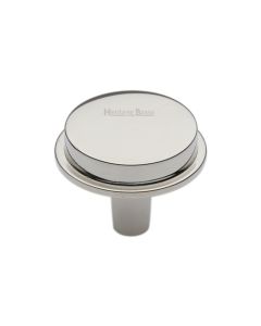 Heritage Brass Flat Round Knob Design 32 mm Polished Nickel finish C4592 32-PNF