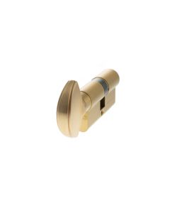 AGB Euro Profile 5 Pin Cylinder Key to Turn 30-30mm (60mm) - Satin Brass C620082525