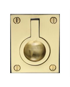 Heritage Brass C6337 50-PB Cabinet Pull Flush Ring Design 50mm Polished Brass finish