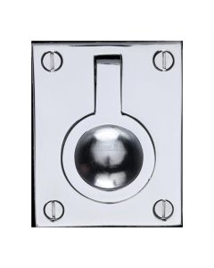 Heritage Brass C6337 50-PC Cabinet Pull Flush Ring Design 50mm Polished Chrome finish