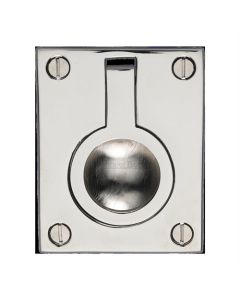 Heritage Brass C6337 50-PNF Cabinet Pull Flush Ring Design 50mm Polished Nickel finish