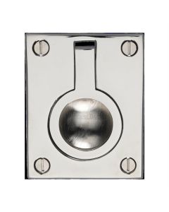 Heritage Brass C6337 38-PNF Cabinet Pull Flush Ring Design 38mm Polished Nickel finish