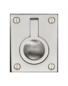 Heritage Brass C6337 50-SN Cabinet Pull Flush Ring Design 50mm Satin Nickel finish