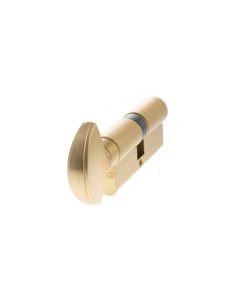 AGB Euro Profile 15 Pin Cylinder Key to Turn 35-35mm (70mm) - Satin Brass CA20083030