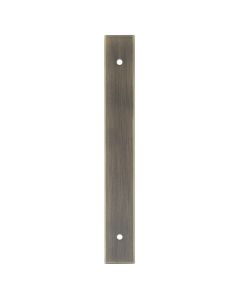 Rectangular Cabinet Pull Backplate-Antique Brass-168x22x3mm - 128mm c/c AWBP128AB by Alexander and Wilks