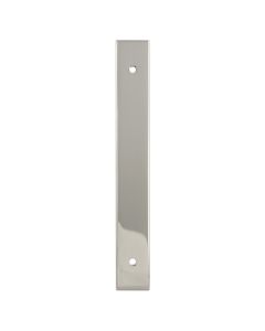 Rectangular Cabinet Pull Backplate-Polished Nickel-168x22x3mm - 128mm c/c AWBP128PN by Alexander and Wilks