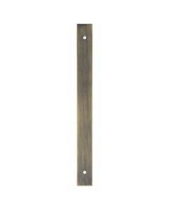 Rectangular Cabinet Pull Backplate-Antique Brass-232x22x3mm - 192mm c/c AWBP192AB by Alexander and Wilks