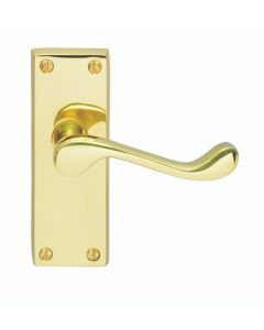 Carlisle Brass Victorian Scroll Lever On Backplate - Latch Contract Range Polished Brass CBS55
