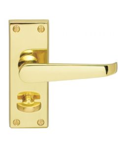Carlisle Brass Ashtead Suite Door Handle On Short Latch Plate Polished Brass  - Handles4doors