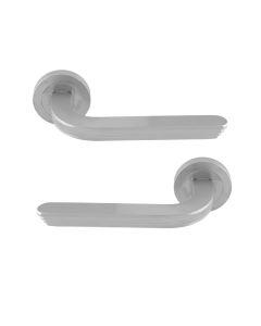 Manital Cloud Door Handle on Rose - Satin Chrome