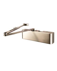 Eurospec CDG025/SNP (Dcv2025Bc) Overhead Door Closer En2-5 By Spring C/W Back Check C/W Fig 6 Bracket En1154 - Satin Nickel - Ce & Certifire Satin Nickel Plated