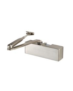 Eurospec CDG420/SNP Ce Overhead Door Closer En2-4 C/W Bc Fig 6 Bracket Full Cover And Armset En1154 Satin Nickel