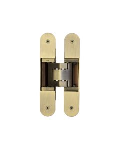 Ghost 160mm Concealed Fire Door Hinge Antique Brass-160x31.5x76.5mm-CH100AB-Frelan Hardware