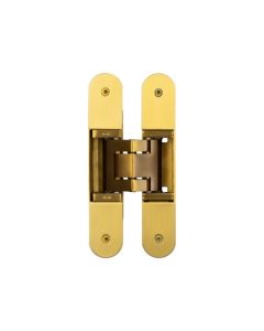 Ghost 160mm Concealed Fire Door Hinge Satin Brass-160x31.5x76.5mm-CH100SB-Frelan Hardware