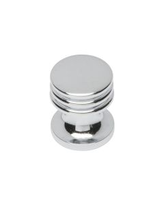 Fingertip Ch30Acp Ftd Ringed Cupboard Knob 17Mm Polished Chrome