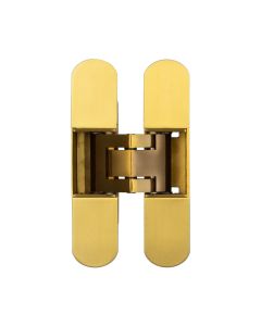 Ghost 140mm Concealed Fire Door Hinge Satin Brass-140x25x79.5mm-CH60SB-Frelan Hardware