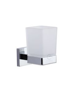 M.Marcus CHE-TUMBLER-PC Single tumbler holder with glass Polished Chrome