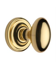 Heritage Brass CHE7373-PB Mortice Knob on Rose Chelsea Design Polished Brass finish