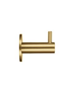 STEELWORKS Wall Mounted Single Coat Hook 42mm Projection 35mm Rose Satin Brass