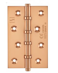 Simonswerk 1540CE Ball Race Brass Butt Hinges 100mm x 65mm c/w Screws Copper Plated