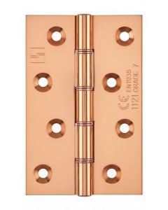 Simonswerk 1250CE Double Phosphor Bronze Washered Brass Butt Hinge CE marked FD30 fire rated 100mmx 75mm c/w Screws Copper Plated