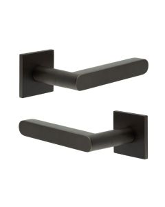CR-101 Dark Bronze Door Handle on Sprung Square Rose CR-101B1DB by Frelan