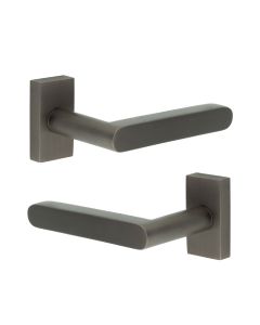 CR-101 Dark Bronze Multi Point Rectangular Rose Door Handle CR-101D4DB by Frelan