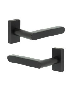 CR-101 Black Multi Point Rectangular Rose Door Handle CR-101D4MB by Frelan
